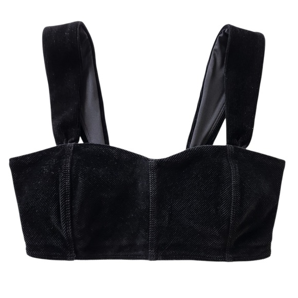 ALO Yoga Other - ALO Yoga Winter Break Micro Corduroy ribbed Sports Bra Black W9576R Womens XS